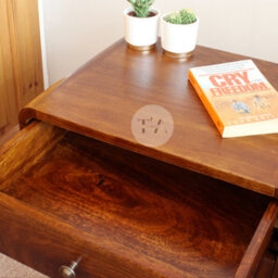 Tapromis Scandi Nordic Wooden Bedside Cabinet With Drawers - thumbnail 6