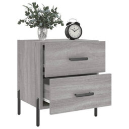 Berkfield Bedside Cabinet Grey Sonoma 40X35X47.5 Cm Engineered Wood - thumbnail 4