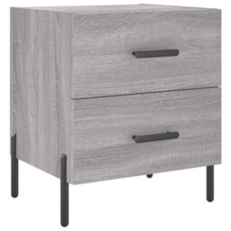 Berkfield Bedside Cabinet Grey Sonoma 40X35X47.5 Cm Engineered Wood - thumbnail 2