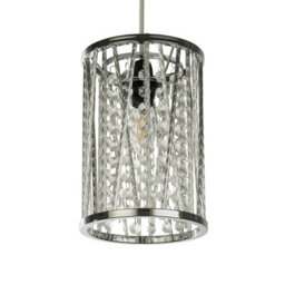 Lighting Collection Chrome Cut Jewelled Easy Fit Shade - thumbnail 2