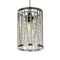 Lighting Collection Chrome Cut Jewelled Easy Fit Shade - thumbnail 1