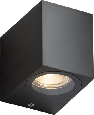 Luminosa Lighting Luminosa Knightsbridge Alana - 230V Ip65 Gu10 Polycarbonate Single Wall Light - Black - Als1Bk - image 1