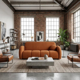 Viva Comfy Iv Sofa Bed With Storage Compartment Particle Board Metal Legs Wooden Frame 172X103X85Cm Orange - thumbnail 3
