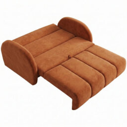 Viva Comfy Iv Orange Sofa Bed With Storage Compartment Particle Board Metal Legs Wooden Frame 172X103X85Cm - thumbnail 4