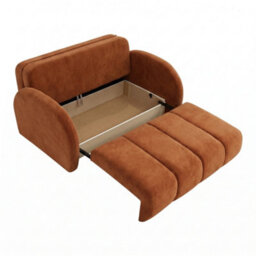 Viva Comfy Iv Orange Sofa Bed With Storage Compartment Particle Board Metal Legs Wooden Frame 172X103X85Cm - thumbnail 5