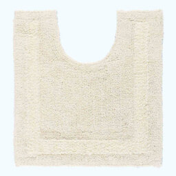 Homescapes Luxury Reversible Cotton Pedestal Mat - Natural Cream