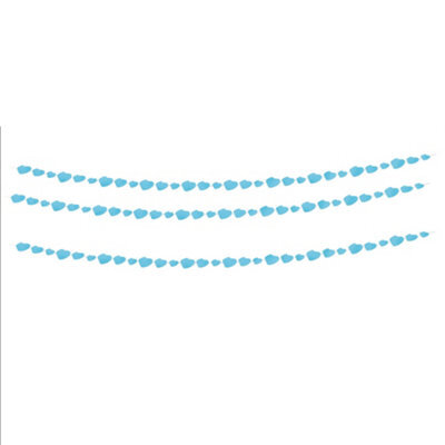 Unique Party Paper Booties Baby Shower Garland Blue (9Ft)