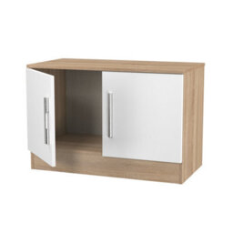 Trent Low 2 Door Sideboard In White Matt & Black Matt (Ready Assembled) - thumbnail 6