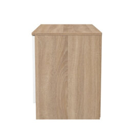 Trent Low 2 Door Sideboard In White Matt & Black Matt (Ready Assembled) - thumbnail 3