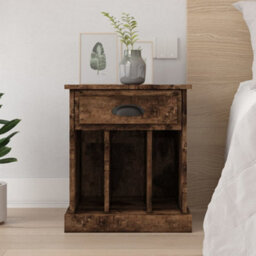 Berkfield Bedside Cabinet Smoked Oak 43X36X50 Cm - thumbnail 1