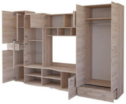 Arte Elegant San Remo Oak Entertainment Unit H2020mm W3050mm D590mm - Perfect For Tvs Up To 49 - thumbnail 2