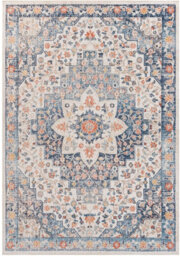 Livabliss Huntington Beach-Vintage Blue Beige Orange In- & Outdoor Rug 120 X 170 Cm Easy Care, Non Shedding - thumbnail 1