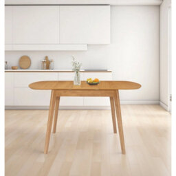 Dining Table, Small Butterfly Leaf Extendable Table, Kitchen Table In Light Oak - thumbnail 6