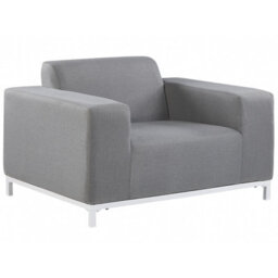 Beliani Set Of 2 Garden Armchairs Rovigo Fabric Grey - thumbnail 6