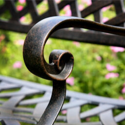 Lazy Susan Jasmine Garden Bench, 2 Seater Bench, Cast Aluminium Bench, 102Cm Wide Metal Bench - thumbnail 5