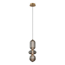 Luminosa Lighting Luminosa Nico Slim Pendant Ceiling Light Black, Antique Brass, Gold 3000K Warm White 3Xled - thumbnail 1