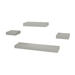 Core Products Light Grey Floating Wall Shelves - 4-Piece Hudson Narrow Set For Display And Storage - thumbnail 1
