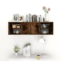 Berkfield Wall Shelf Smoked Oak 102X30X29 Cm Engineered Wood - thumbnail 3