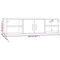 Berkfield Wall Shelf Smoked Oak 102X30X29 Cm Engineered Wood - thumbnail 9