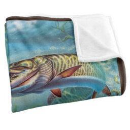 Jq Licensing Provoked Musky Fishing Silky Supersoft Blanket Multicoloured (One Size) - thumbnail 3