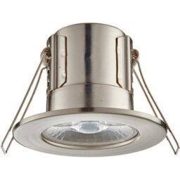 Tool-Less Recessed Bathroom Ip65 Downlight - 4W Warm White Led - Satin Nickel - thumbnail 3