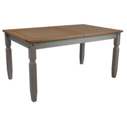"Mercers Furniture Corona Grey Wax 5'0"" Dining Table Solid Wood Pine Wooden Kitchen With Mexican Styling" - thumbnail 1