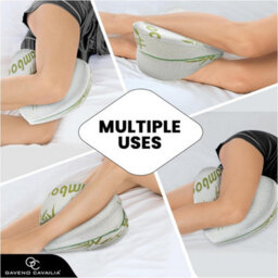 Gc Gaveno Cavailia Leg Knee Supprot Bamboo Memory Foam Pillow Leg Cushion Pregnancy Support Pillow With Cover & Eye Mask - thumbnail 5