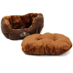 Actiaspet Brown Faux Suede Pet Bed Small - thumbnail 4