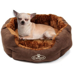 Actiaspet Brown Faux Suede Pet Bed Small - thumbnail 2
