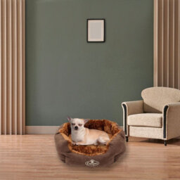 Actiaspet Brown Faux Suede Pet Bed Small - thumbnail 8