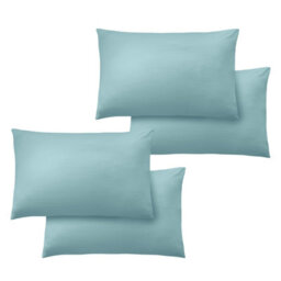 Catherine Lansfield So Soft Non-Iron Standard Pack Of 4 Pillowcases Duck Egg Blue - thumbnail 2
