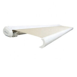 INTROLL Int500 - Full Cassette Retractable Garden Patio Canopy Manual White Frame - Silver Grey Fabric - 3M X 2.5M - thumbnail 8