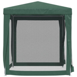 Berkfield Party Tent With 4 Mesh Sidewalls Green 2X2 M Hdpe - thumbnail 4
