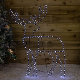 Samuel Alexander 1Mx80Cm Light Up Standing Christmas Reindeer With 292 White Leds - thumbnail 3