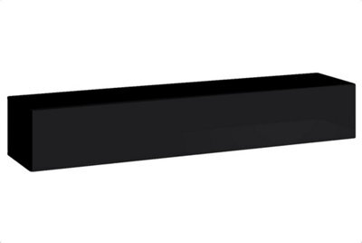 Arte Switch Rtv1 Black Tv Cabinet 180Cm - Sleek Low Tv Unit With Hidden Push-Open Storage