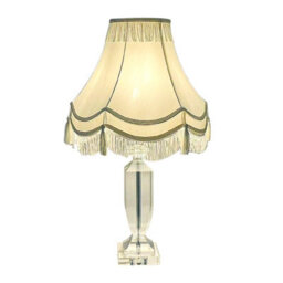 Handmade Victorian Cream Silk Lampshade Double Scallop Gold Trim Tassels 12 Inch - thumbnail 3