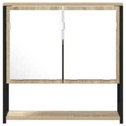 Walplus Bathroom Mirror With Door Beige 60 X 16 X 60 Cm Engineered Wood - thumbnail 5