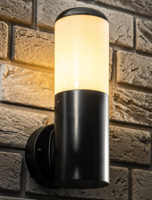 CGC Lighting Cgc Black Wall Light Outdoor Garden Ip54 Weatherproof Polycarbonate E27 Standard Screw Lampholder Gate Door Outside Patio Lamp - image 1