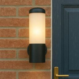 CGC Lighting Cgc Black Wall Light Outdoor Garden Ip54 Weatherproof Polycarbonate E27 Standard Screw Lampholder Gate Door Outside Patio Lamp - thumbnail 2
