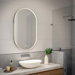 Xample Artika Royce Oval Led Chrome Mirror With Demister - Touch Control, Dimmable, 3 Colour Presets, Memory Function, Ip44, 1200 Lumens - thumbnail 4