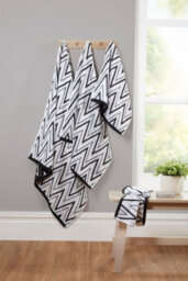 Rapport Home Helix Bath Sheet Pure Cotton Mono Black - thumbnail 3