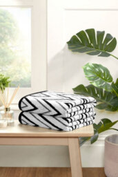 Rapport Home Helix Bath Sheet Pure Cotton Mono Black
