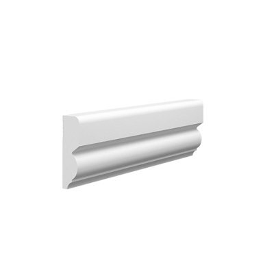 Skirting World 324 Mdf Dado Rail - 60mm X 25mm X 4200mm, Primed (Pack Of 2)