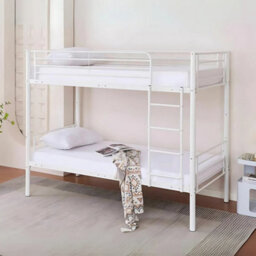 Reinforced Beds 3Ft Bircham Bunk Bed - White -Reinforced Tubulat Slats - Suitable For Adult Use - thumbnail 2
