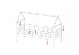 Arte Cashmere Wooden Single Bed Domi W198Cm - Soft-Toned Bed With Versatile Safety Rail - thumbnail 3