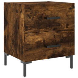 Berkfield Modern Bedside Cabinets 2 Pcs Smoked Oak 40X35X47.5 Cm Engineered Wood - thumbnail 5