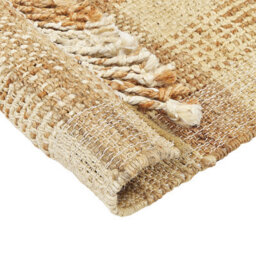 Wyld And Coco Bohonest Handwoven Jute Area Rug 140 X 200 Cm Beige With Cotton Tassels - thumbnail 5