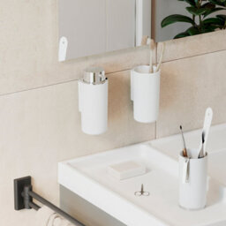 Cosmic Soap Dispenser, 200Ml, Screw-In Or Self-Adhesive, Chrome Silver, Anti- Corrosion, Next Collection - thumbnail 3
