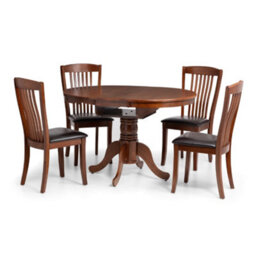 Oakham Premium Canterbury 120Cm Round To Oval Extending Dining Table - Mahogany - thumbnail 7