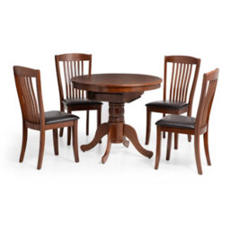 Oakham Premium Canterbury 120Cm Round To Oval Extending Dining Table - Mahogany - thumbnail 6